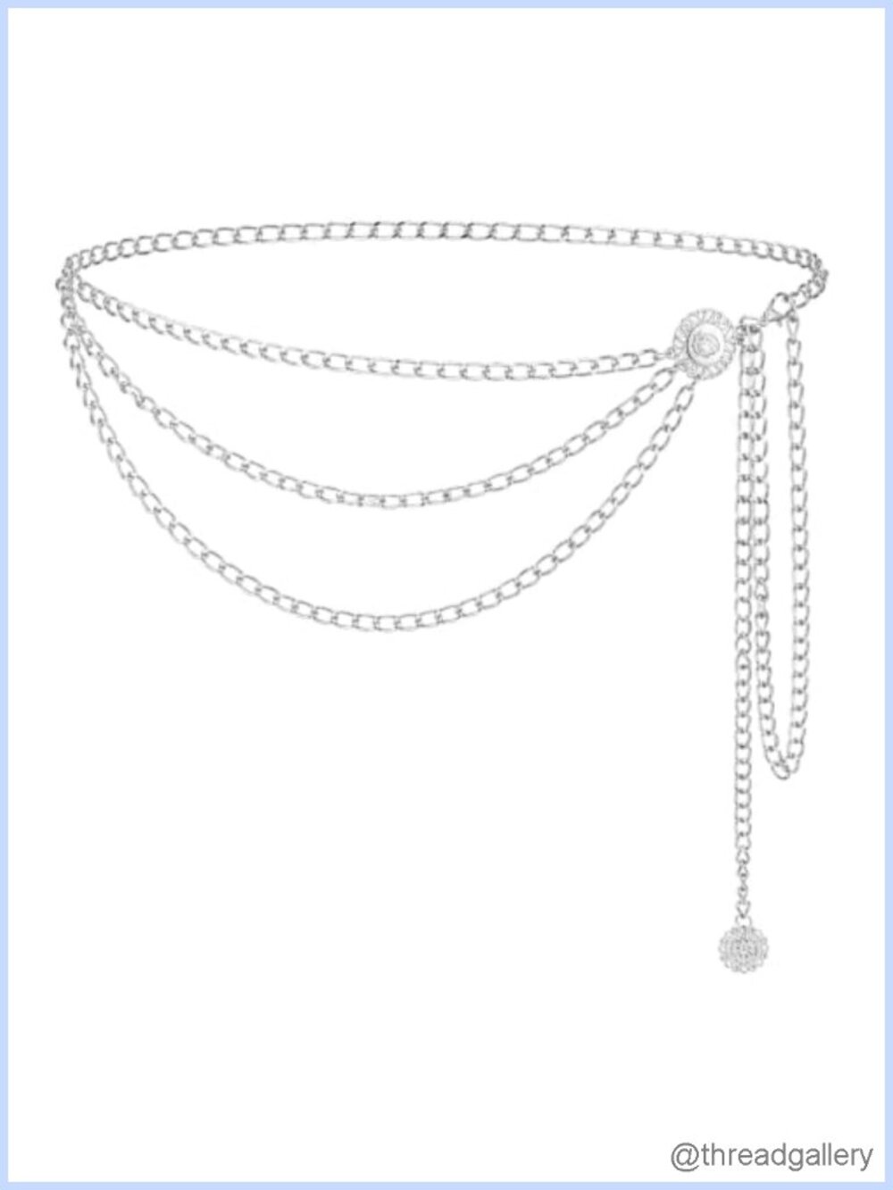 Multilayer Chain Belt Adjustable Metal Waist Chain Body Jewelry for Women